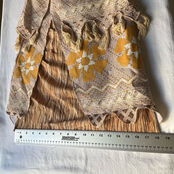 Disney Girl’s Moana Costume Knee-length Floral Skirt size 7/8, Natural Tan Beige - Picture 3 of 9